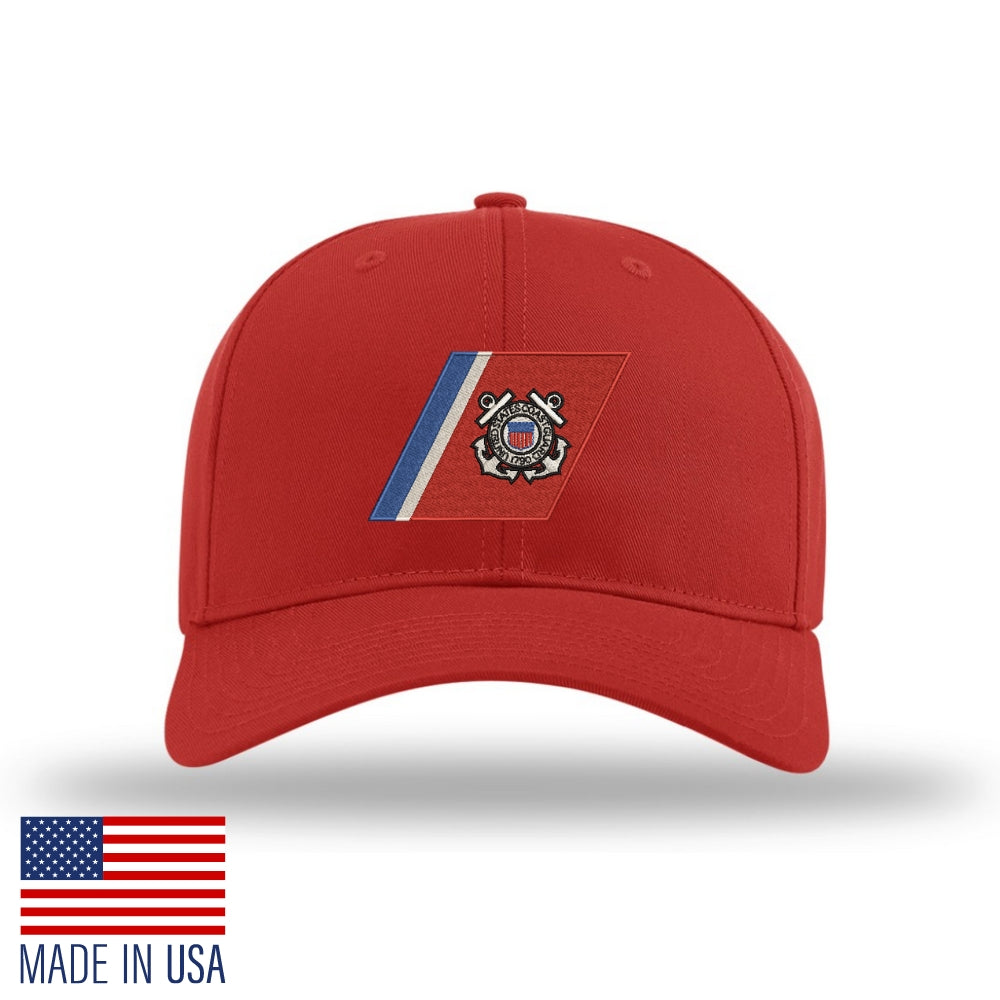 U.S. Coast Guard Racing Stripe Structured Cap - Red